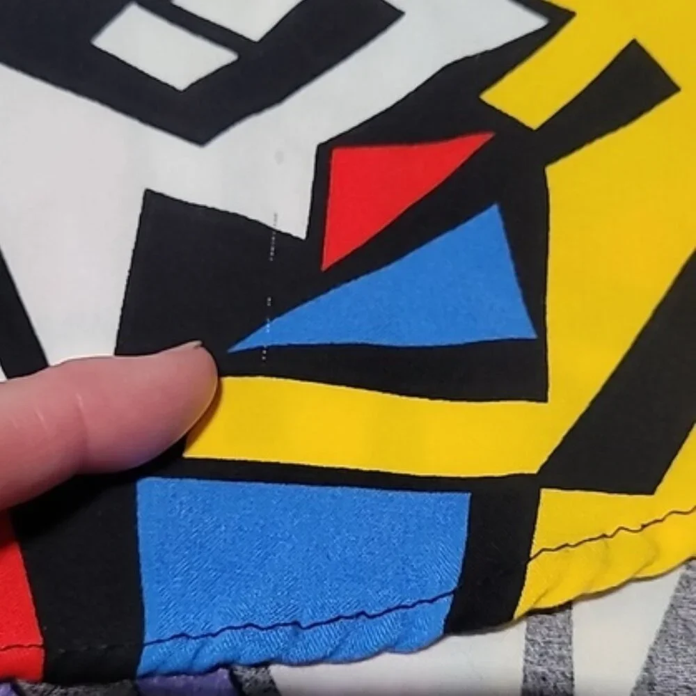 Vintage Blouse, M, 90's Vibes, Color block/patterns, Long sleeve, Button Up - Picture 7 of 9